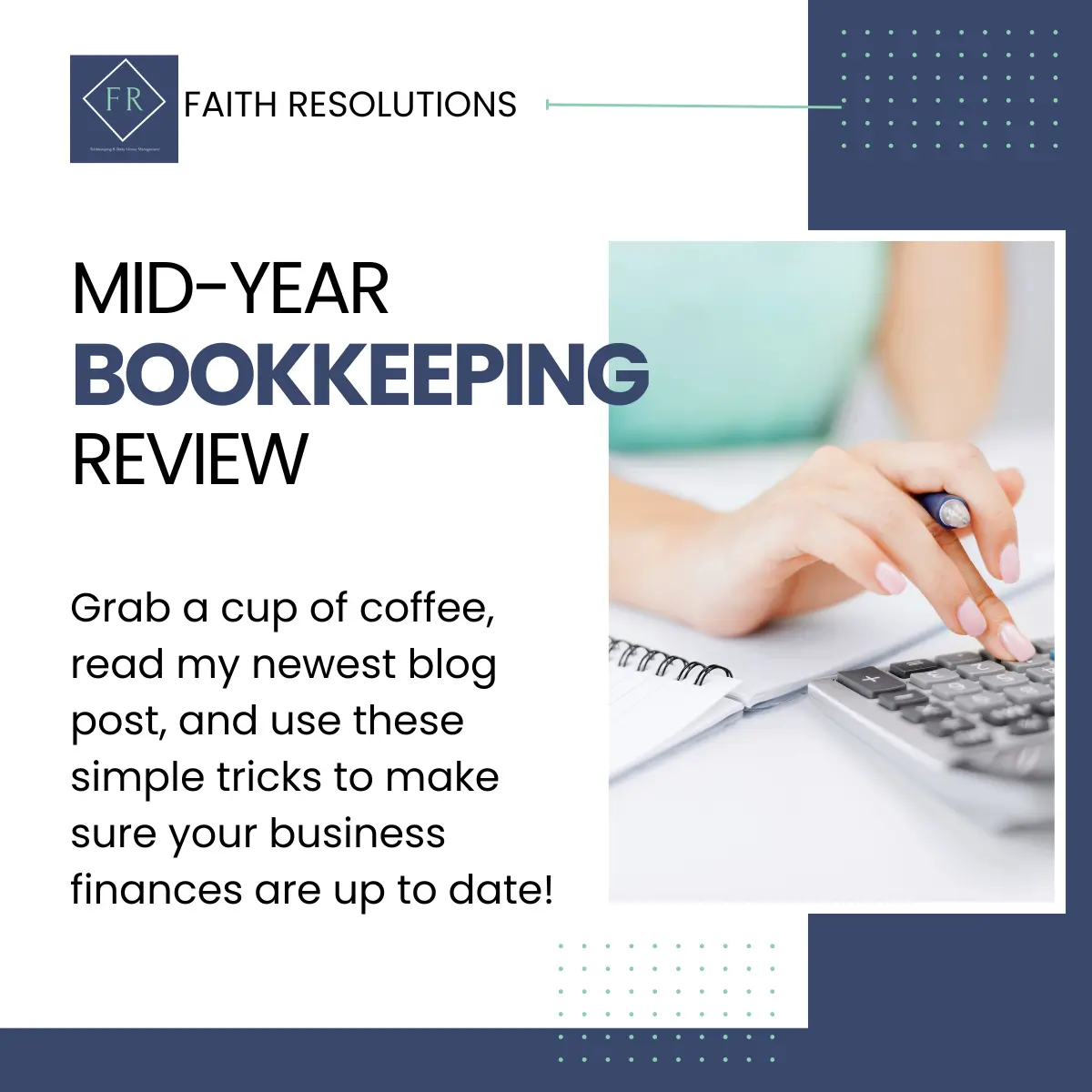 Text reads Mid-Year Bookkeeping Review
